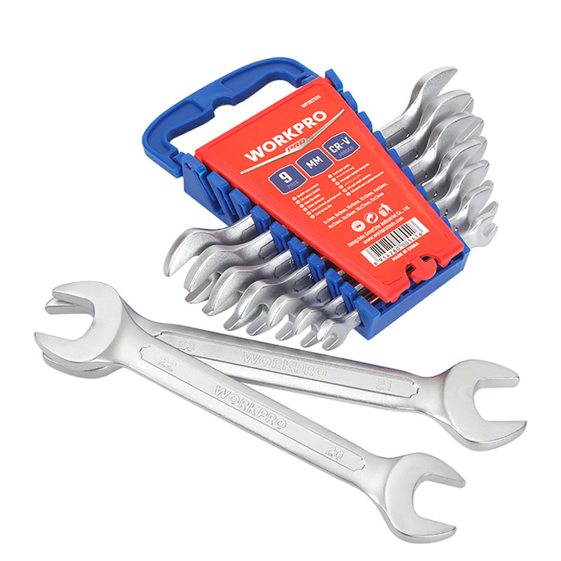 Workpro 9-Piece Open End Wrench Set