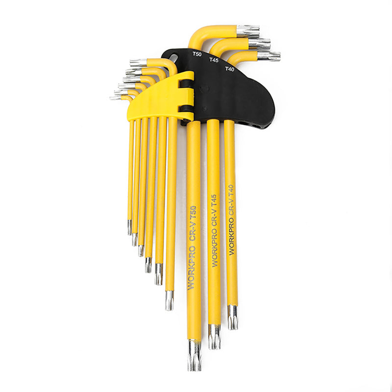 Juego De 9 Llaves Torx De Seguridad De Brazo Largo Workpro