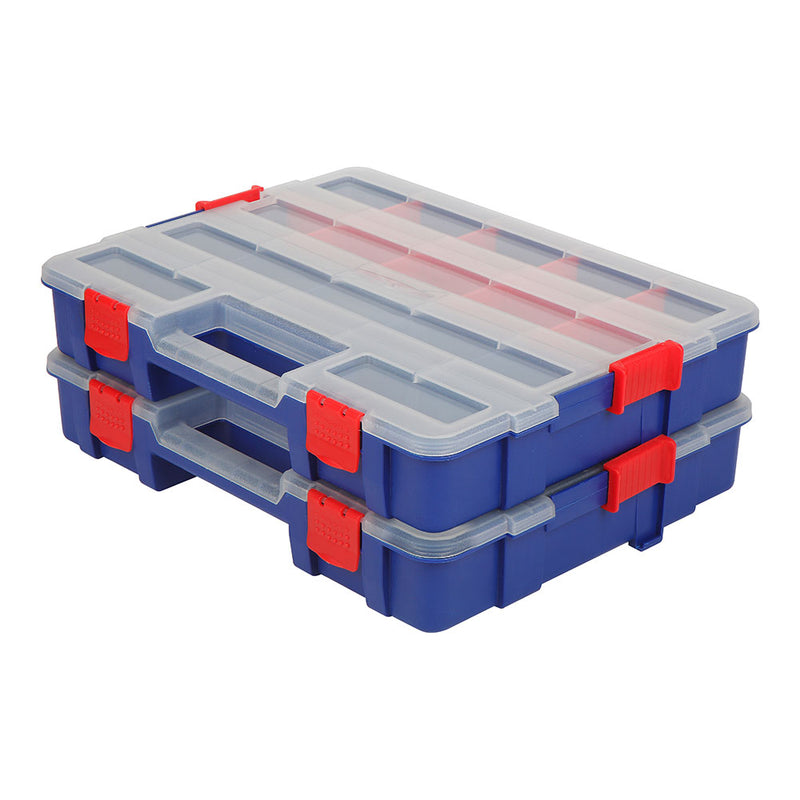 Stackable Compartment Organizer with Lid 18 Compartments Workpro