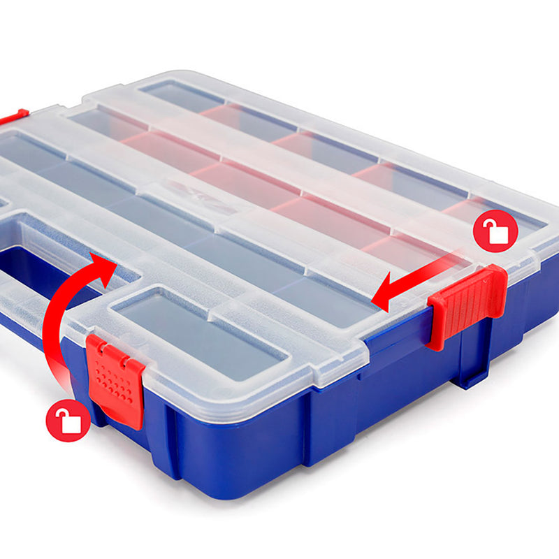 Stackable Compartment Organizer with Lid 18 Compartments Workpro