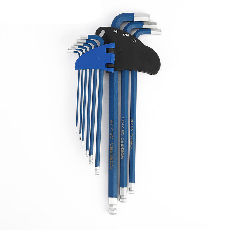 Workpro 9 Piece Long Arm Allen Wrench Set (Metric)