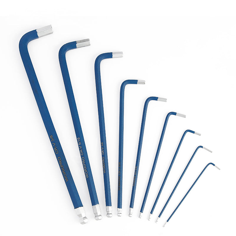 Workpro 9 Piece Long Arm Allen Wrench Set (Metric)