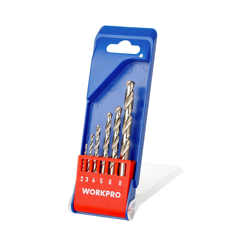 Metal Drill Bits, 6 Piece Set. Workpro