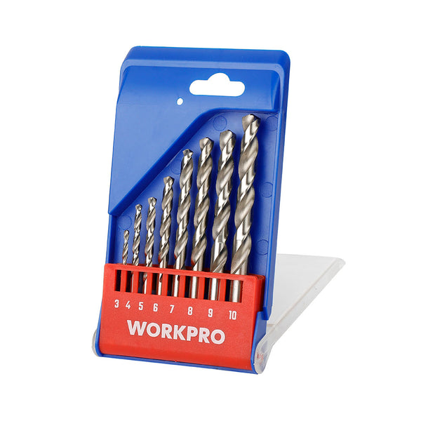 Metal Drill Bits, 8 Piece Set. Workpro