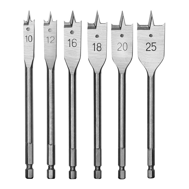 Spade Drill Bits, 6 Piece Set. Workpro