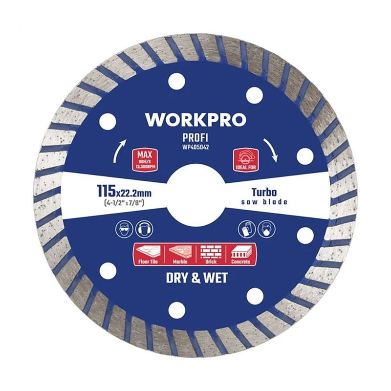 Diamond Disc, Profi Turbo Segmented Ø115X20 Mm. Workpro