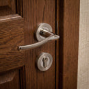 Manilla Dana con roseta redonda de aluminio para puertas