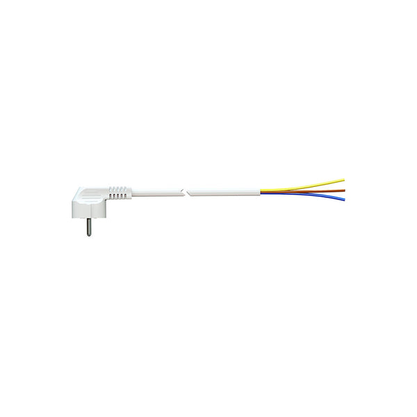 Cable with Schuko plug 1.5M 3X1.5Mm 4.8Mm 16A 250V T/Tl White, Solera 7000/1.5