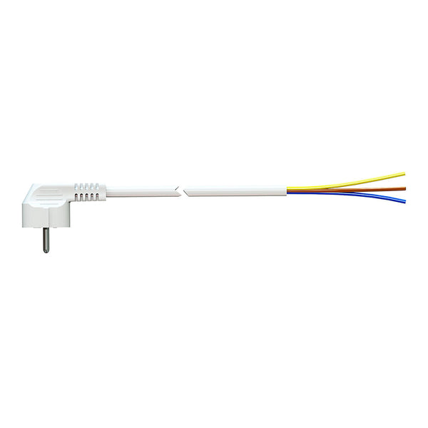 Cable Con Clavija Schuko 5M 3X1,5Mm 4,8Mm 16A 250V T/Tl Blanco, Solera 7000/5,