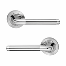 Manilla de zamak modelo '140' en acabado bicolor con Roseta Redonda para puertas de interior