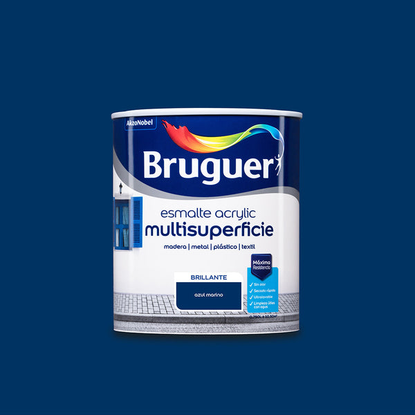 Multi-surface Glossy Acrylic Enamel Navy Blue 0.750L 5057548 Bruguer