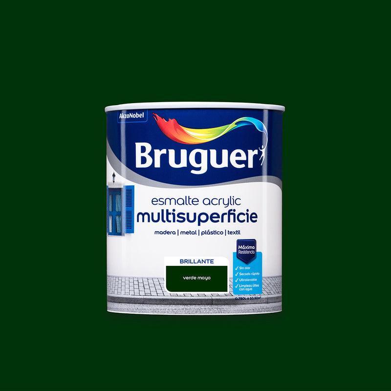 Multi-surface acrylic enamel glossy May green 0.750L 5057557 Bruguer