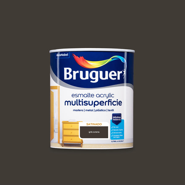 Multi-surface Acrylic Enamel Satin Sand Grey 0.750L 5161515 Bruguer