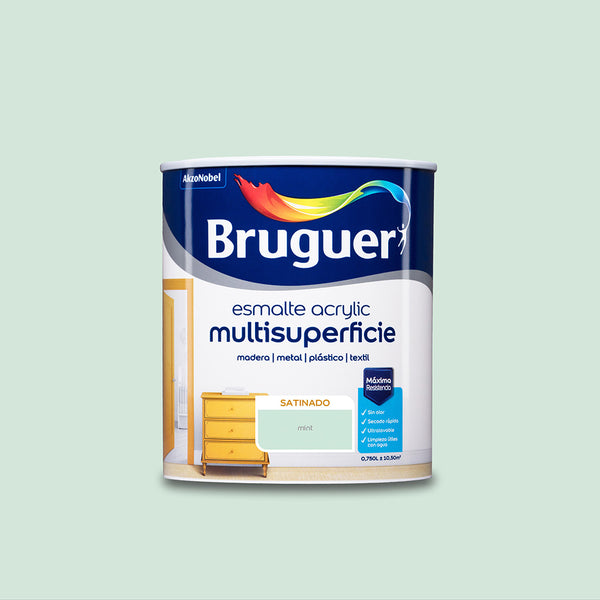 Acrylic Multi-surface Enamel Satin Mint 0.750L 5298031 Bruguer