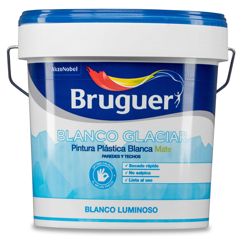 Interior Plastic Paint Matte Glacier White 15L 5208048 Bruguer