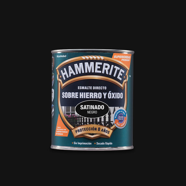 Hammerite Esmalte Metalico Satinado Negro 0, 750L 5093689