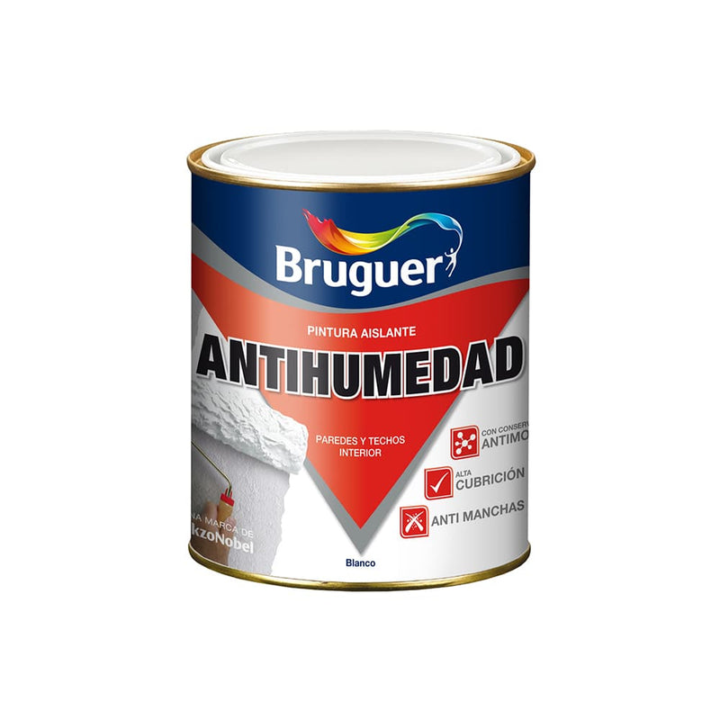 Matte White Anti-humidity Paint 0.750L Bruguer 5056558