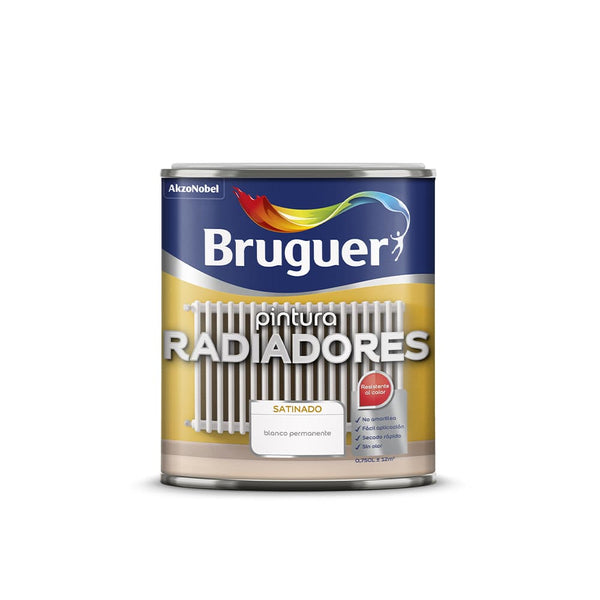 Radiator Enamel Satin White 0.75L 5057076 Bruguer