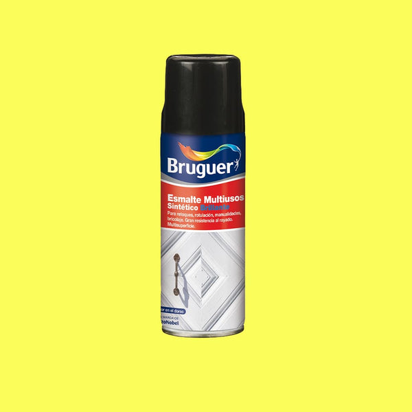 Multipurpose Enamel Spray Gloss Lemon Yellow 0.4L 5197985 Bruguer