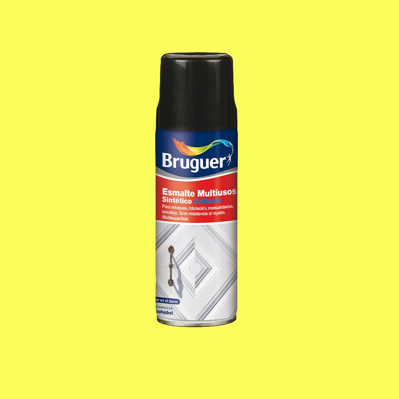 Multipurpose Enamel Spray Gloss Lemon Yellow 0.4L 5197985 Bruguer