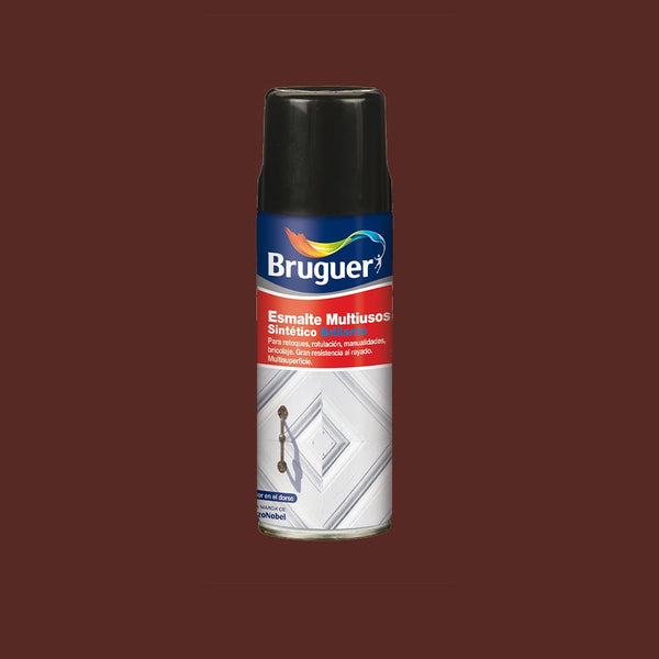 Multipurpose Enamel Spray Gloss Brown 0.4L 5197984 Bruguer