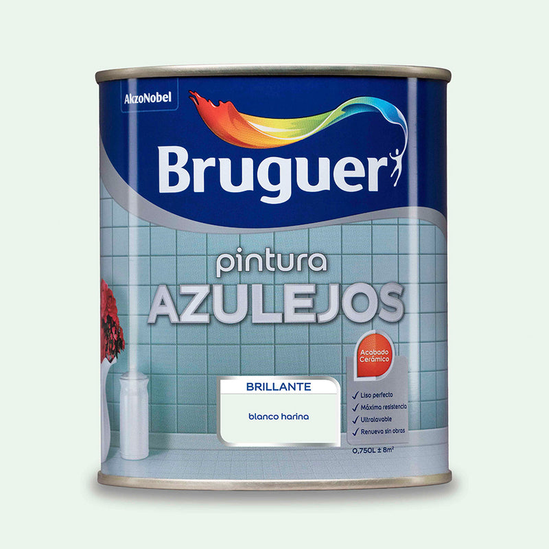 Glossy Tile Enamel White Flour 0.75L 5075264 Bruger