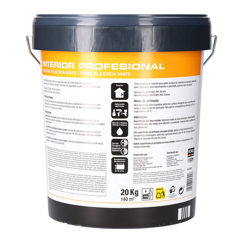 White Interior Plastic Paint 20 Kg