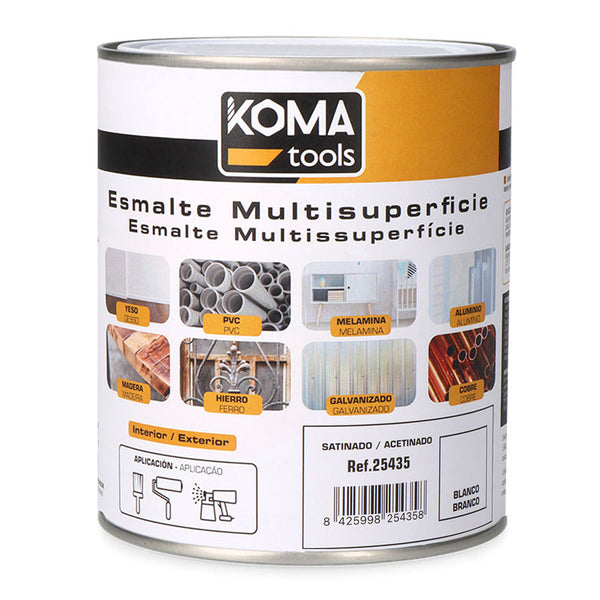 Esmalte Multisuperficies Blanco Satinado 750 Ml Koma Tools