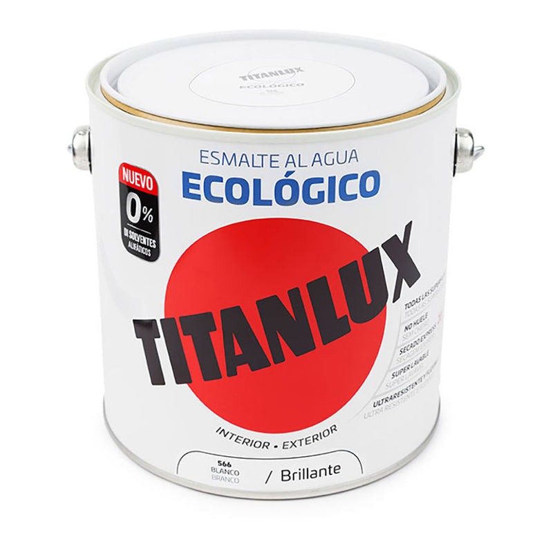 Titanlux Ecological Water-based Enamel Glossy White 2.5L 00T056625