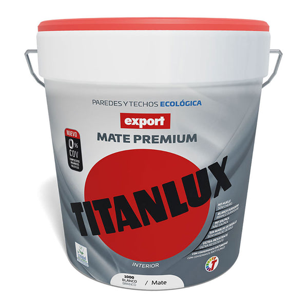 Pintura Vinílica Lavable Export Blanco Decoración 15L Titanlux F31110015