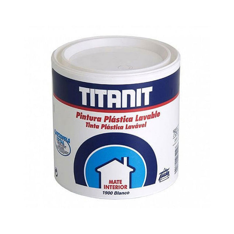 Titanit Washable Matt White Interior Paint for Walls and Ceilings 750ml Titanlux 029190034