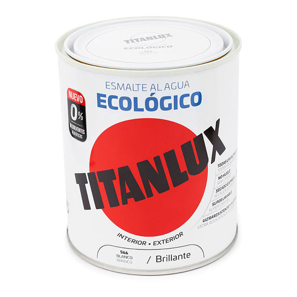 Titanlux Ecological Water-based Enamel Glossy White 750ml 00T056634