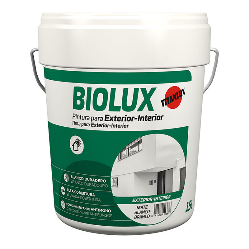 Pintura Plastica Interior-Exterior Mate Biolux 4L Titan A62000804