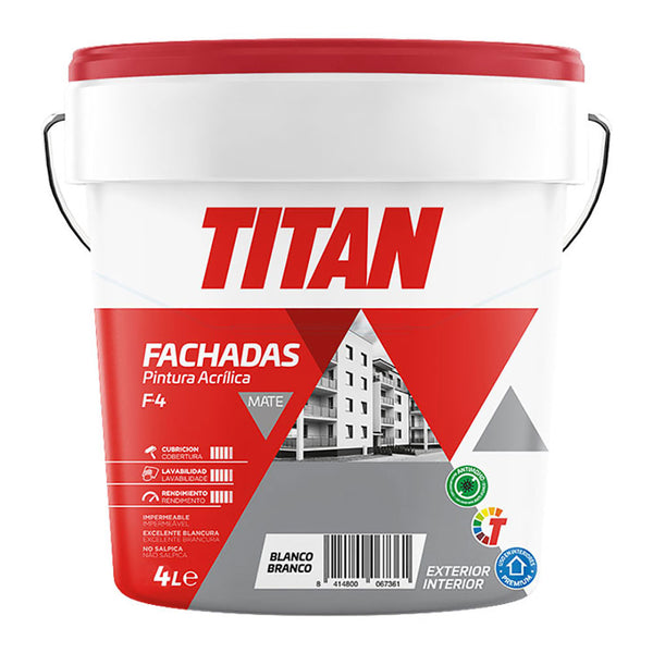 Acrylic Paint Facades Matte F-4 White 4L Titan 125670004