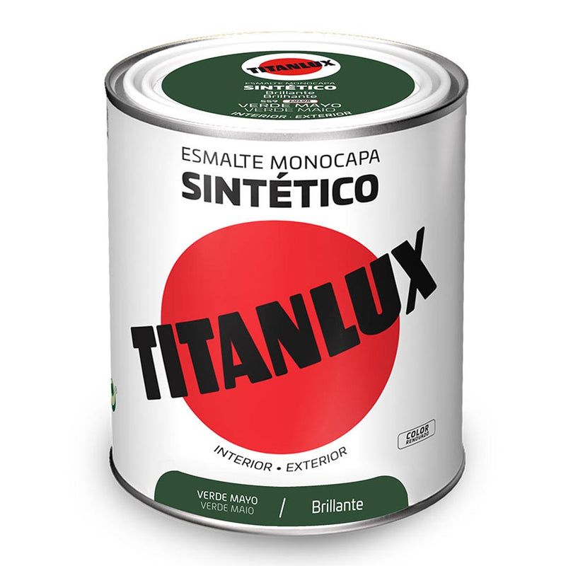 Esmalte Sintético Monocapa Brillante Verde Mayo 750Ml Titanlux 5808982