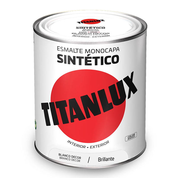 Synthetic Enamel Monolayer Glossy White Decoration 750Ml Titanlux 5809019