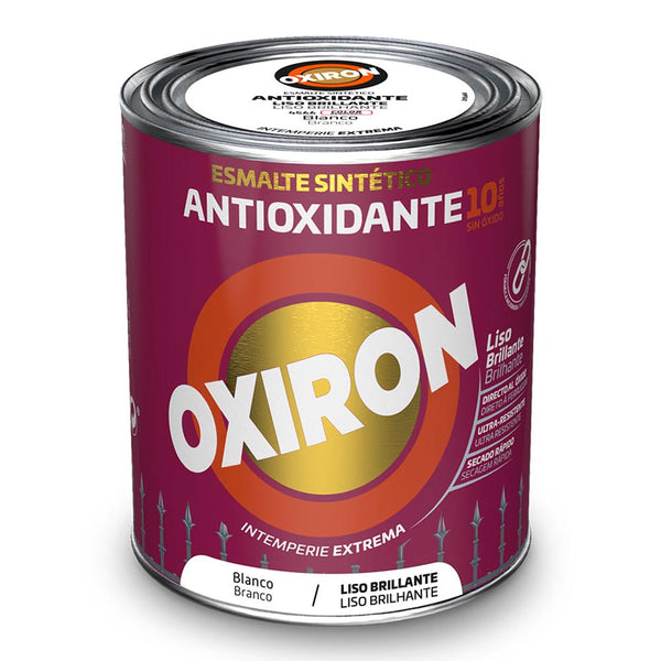 Oxiron Smooth Glossy Metallic Antioxidant Synthetic Enamel White 750Ml Titan 5809078