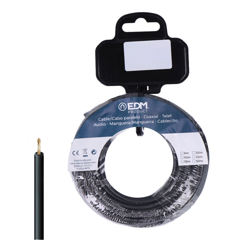 1.5mm Black Halogen Free Flexible Cable Reel 50M