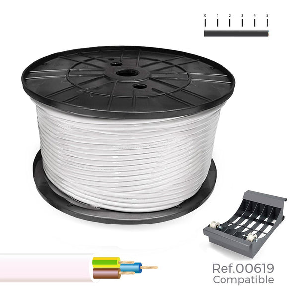 Reel Cable Hose Tubular 3X1Mm White 300M (Large Coil Ø400X200Mm)