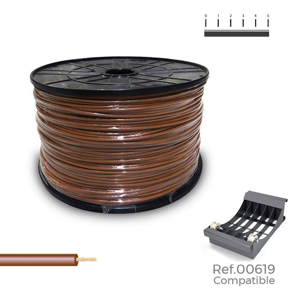 Flexible Cable Reel 2.5mm Brown 800m (Large Spool Ø400x200mm)