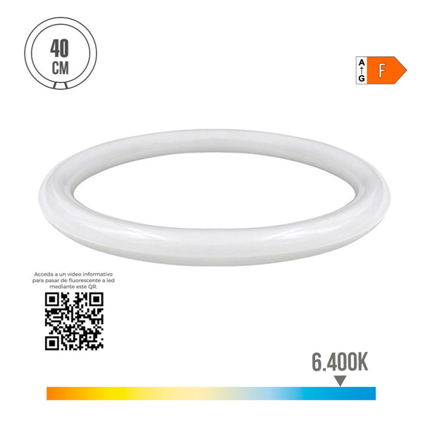 Tubo Circular Led G10Q 32W 3400Lm 6400K Luz Fria (Eq, 197W) Ø40Cm Edm