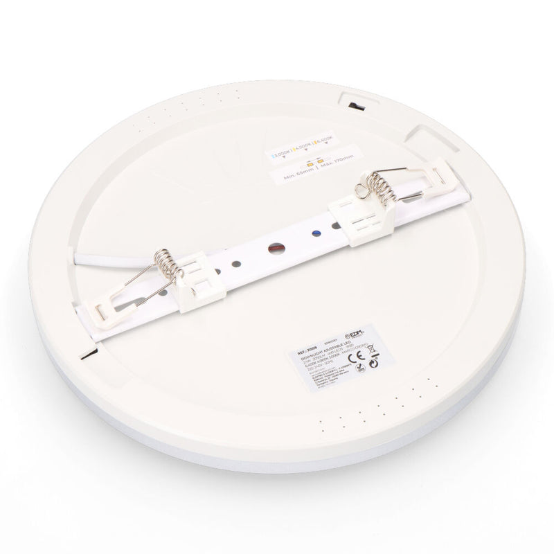 Downlight Ajustable Led Superficie/Empotrar 20W 2,050Lm Marco Cromo,3 Temperaturas De Luz, Edm