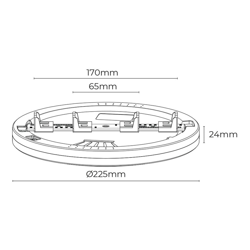 Adjustable LED Surface/Recessed Downlight 20W 2,050Lm Chrome Frame, 3 Light Temperatures, Edm