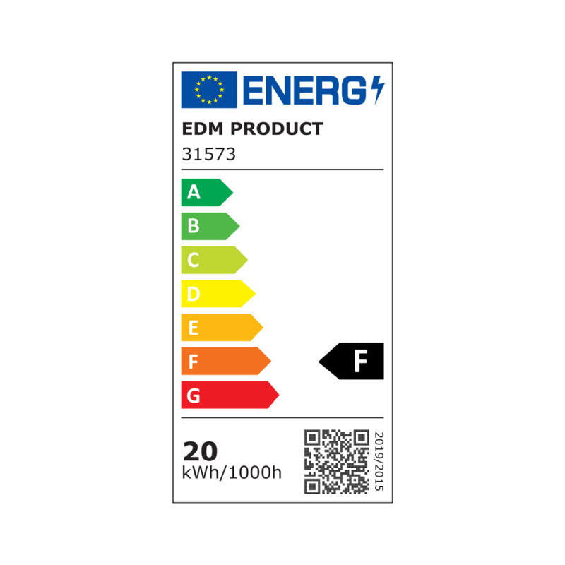 Downlight Led Empotrable Redondo 20W Luz Dia 4000K 1500Lm Cromado Ø22,5Cm Edm