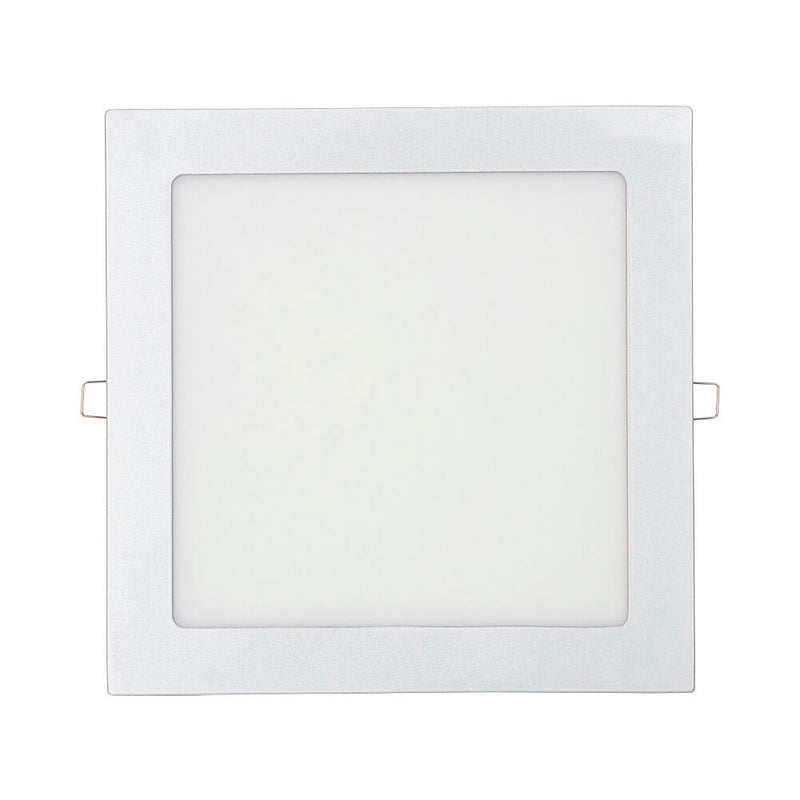 Square Recessed Led Downlight 20W Cold Light 6400K 1500Lm Chrome 22X22Cm Edm