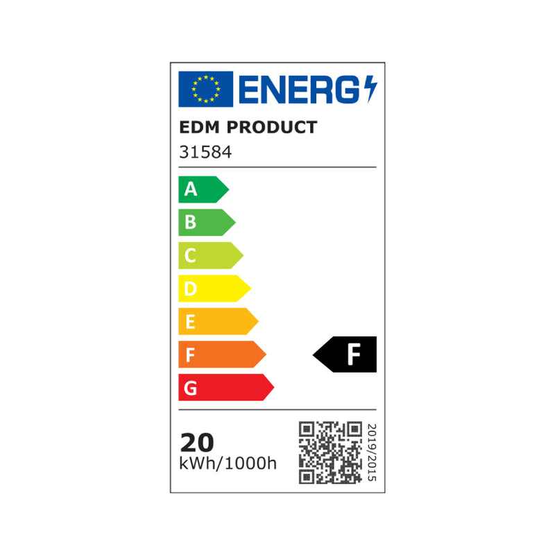 Downlight Led Empotrable Cuadrado 20W Luz Dia 4000K 1500Lm Color Blanco 22X22Cm Edm