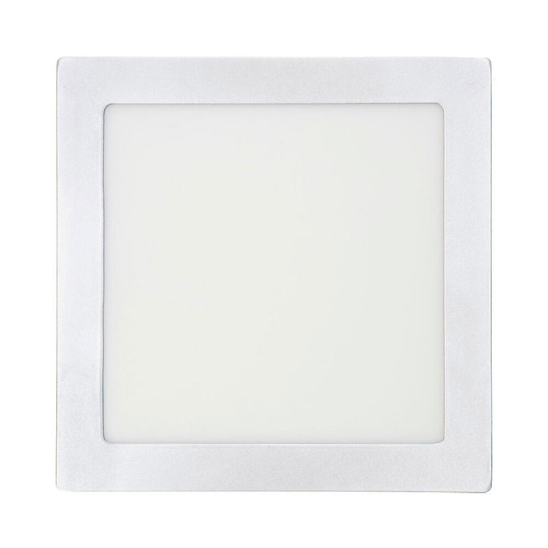 Square Surface Led Downlight 20W 1500Lm 4000K Daylight Chrome 22X22X3Cm Edm