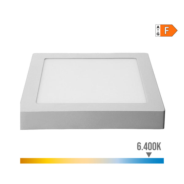 Square Surface Led Downlight 20W 1500Lm 6400K Cold Light Chrome 22X22X3.5Cm Edm