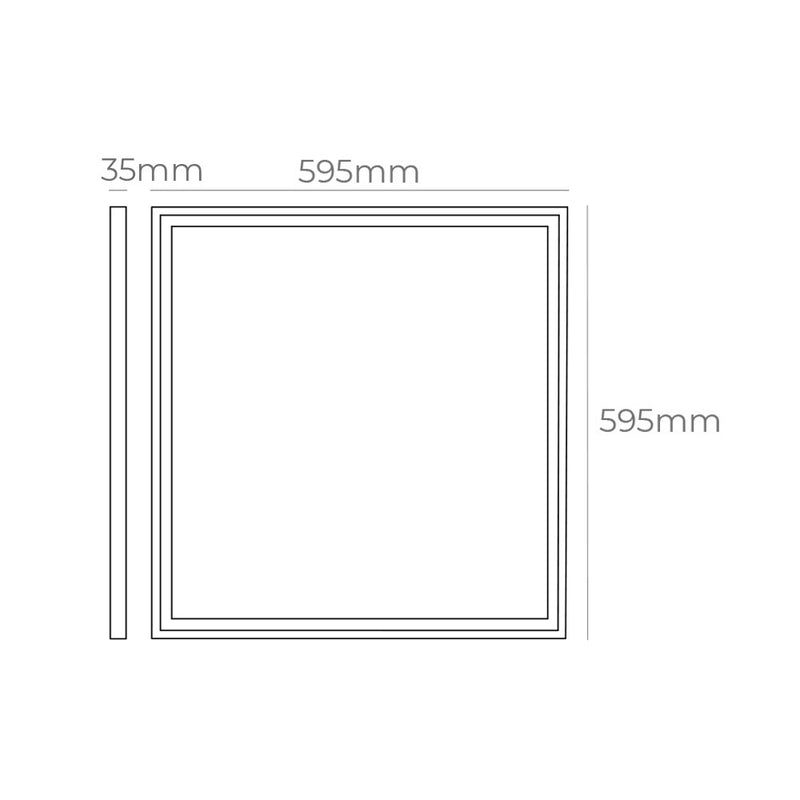 Panel De Led 40W 4300Lm Ra80 59,5X59,5Cm 6400K Luz Fria Edm