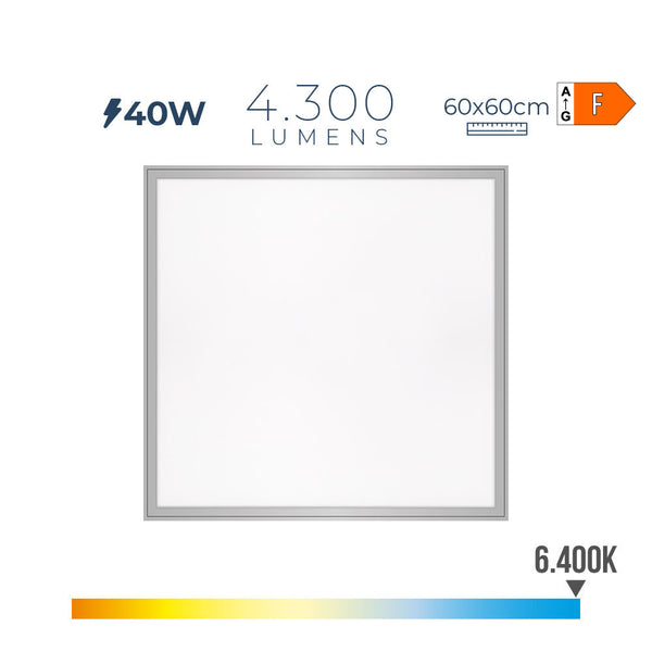 Led Panel 40W 4300Lm Ra80 59.5X59.5Cm 6400K Cold Light Edm